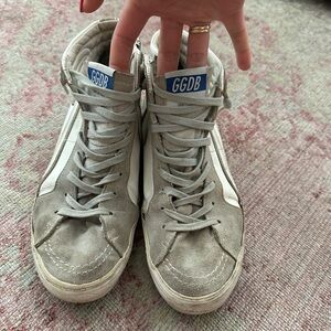 Golden Goose Gray High-Top Sneakers